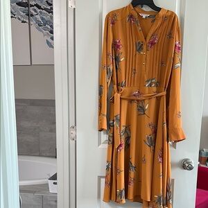 Floral Mustard Dress